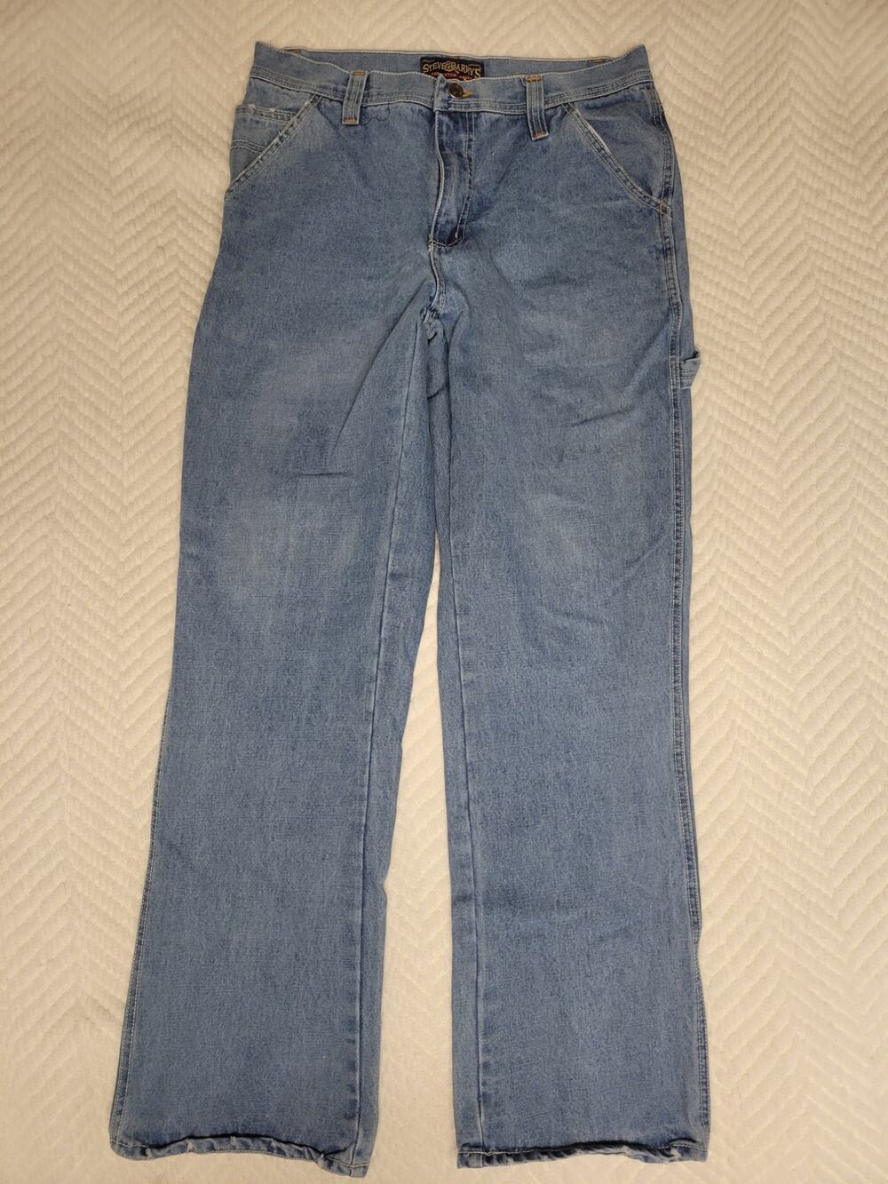 Vtg Steve & Barrys 100% Cotton Carpenter Denim Jeans Mens Size 31x32 Baggy Y2K
